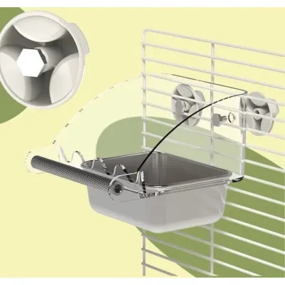  Spacious Metal Bird Cage with Perch & Feeder