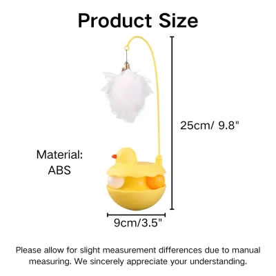 Duck ABS Tower Track Ball Cat Toy with Teaser Wand Size Duck ABS Tower Track Ball Cat Toy with Teaser Wand Size