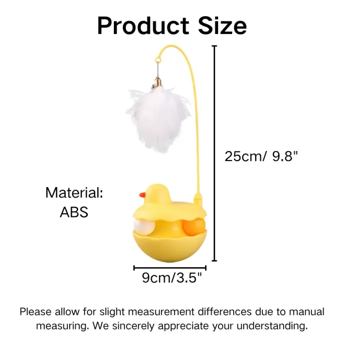 Duck ABS Tower Track Ball Cat Toy with Teaser Wand Size Duck ABS Tower Track Ball Cat Toy with Teaser Wand Size