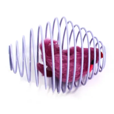 Spring Cage Plush Hamster Cat Toy Spring Cage Plush Hamster Cat Toy