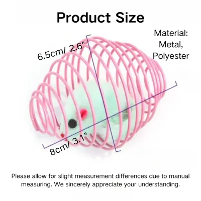 Spring Cage Plush Hamster Cat Toy Size Spring Cage Plush Hamster Cat Toy Size