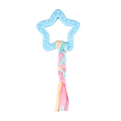 Star Shape TPR Dog Toy Blue