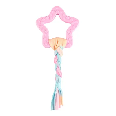 Star Shape TPR Dog Toy Pink