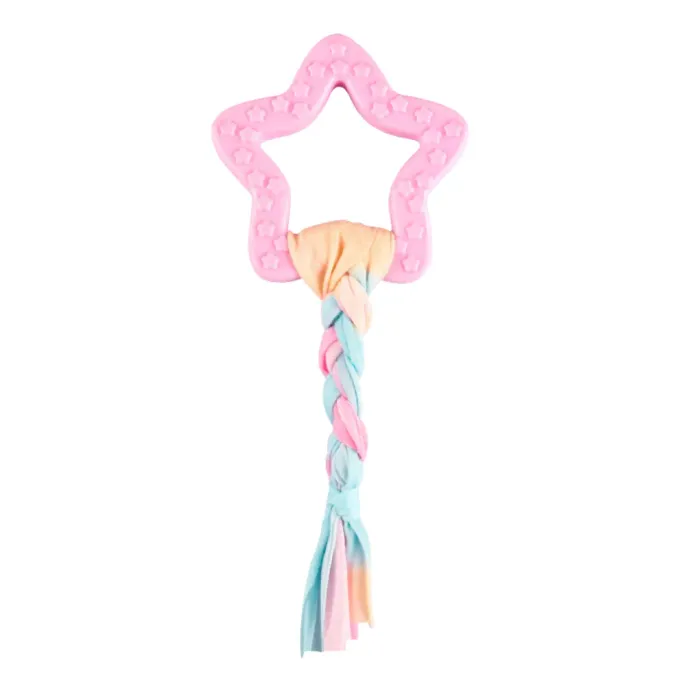 Star Shape TPR Dog Toy Pink