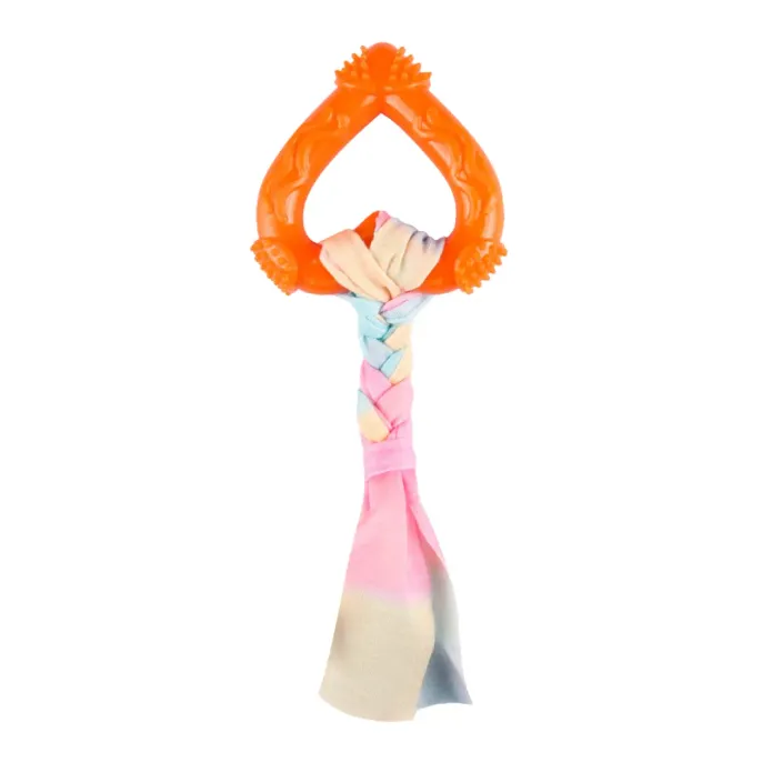 Heart Shape TPR Pet Dog Chew Toy Orange Heart Shape TPR Pet Dog Chew Toy Orange