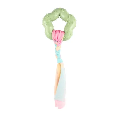 TPR Ring Braided Rope Dog Toy Green TPR Ring Braided Rope Dog Toy Green