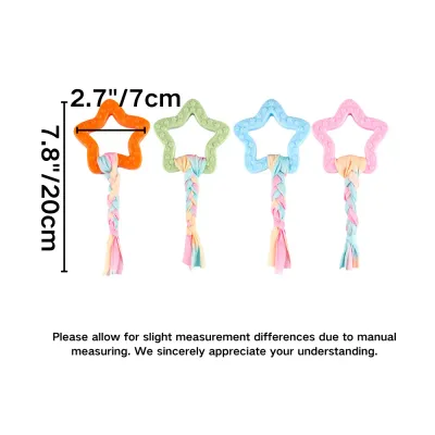 Star Shape TPR Dog Toy Size