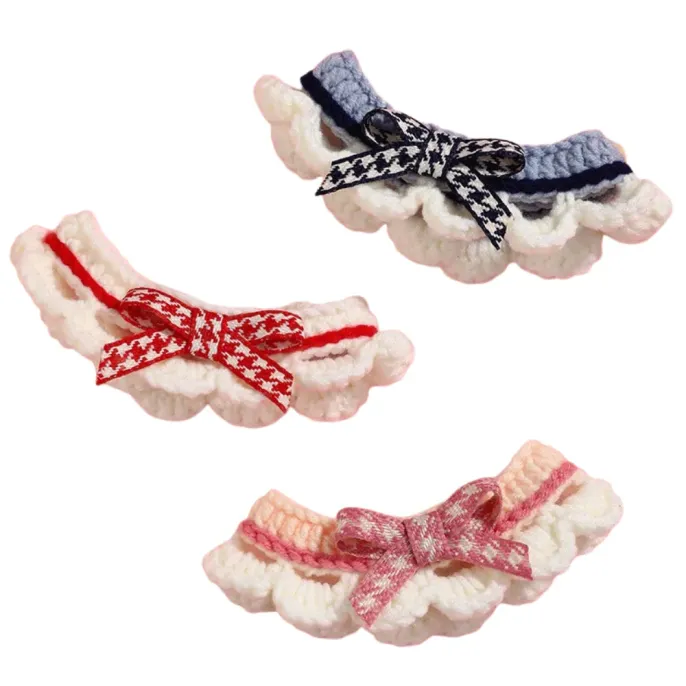 Pet Neck Accessory and Cute Knitted Cat Collar for Cat Pet Neck Accessory and Cute Knitted Cat Collar for Cat