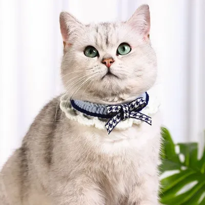 Pet Neck Accessory and Cute Knitted Cat Collar for Cat Pet Neck Accessory and Cute Knitted Cat Collar for Cat