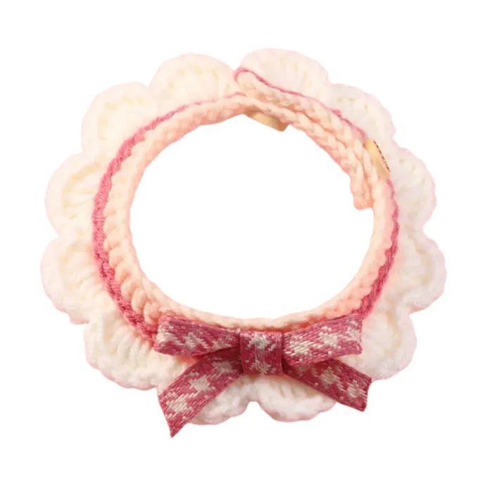 Pet Neck Accessory and Cute Knitted Cat Collar for Cat Pet Neck Accessory and Cute Knitted Cat Collar for Cat