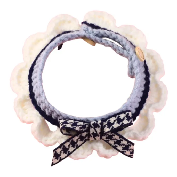 Pet Neck Accessory and Cute Knitted Cat Collar for Cat Pet Neck Accessory and Cute Knitted Cat Collar for Cat