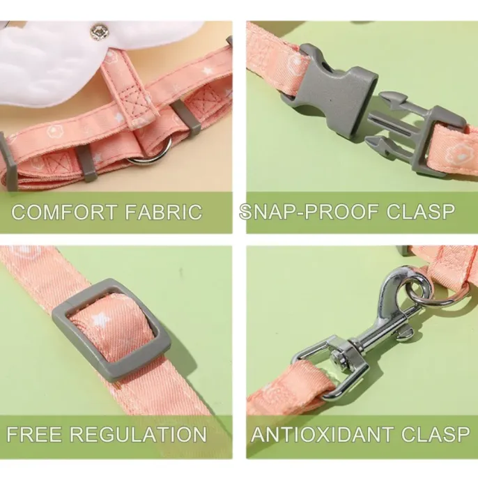 Nlyon Angel Wing Harness and Leash Set for Cat Nlyon Angel Wing Harness and Leash Set for Cat