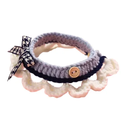 Pet Neck Accessory and Cute Knitted Cat Collar for Cat Pet Neck Accessory and Cute Knitted Cat Collar for Cat