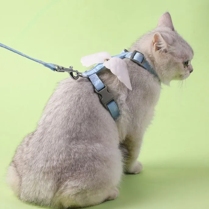 Nlyon Angel Wing Harness and Leash Set for Cat Nlyon Angel Wing Harness and Leash Set for Cat