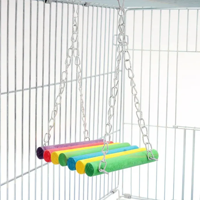  Hanging Bird Swing Bridge Toy with Chains