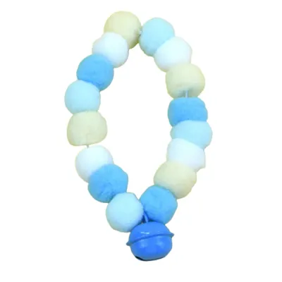 Fluffy Pom-Poms Plush Pet Collar with Bell_3