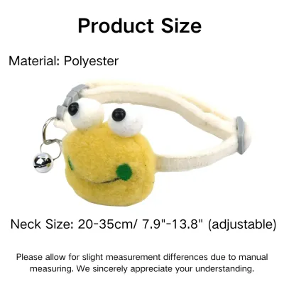 Frog-style Fluffy Pet Collar with Bell Size Frog-style Fluffy Pet Collar with Bell Size