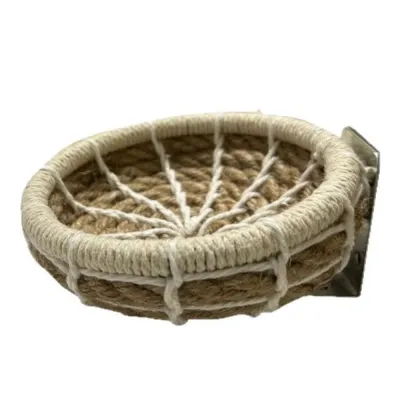 Handwoven Cotton-Linen Hanging Parrot Bed for Birds