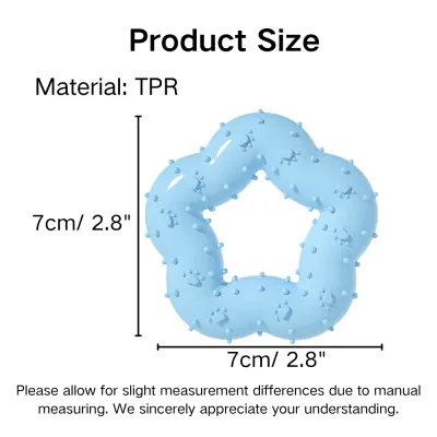 Flower-Shaped Durable TPR Dog Chew Toy with Chewing Protrusions Flower-Shaped Durable TPR Dog Chew Toy with Chewing Protrusions
