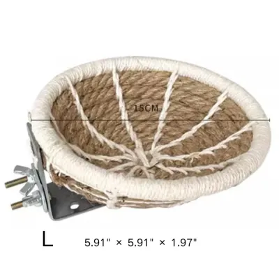 Handwoven Cotton-Linen Hanging Parrot Bed for Birds
