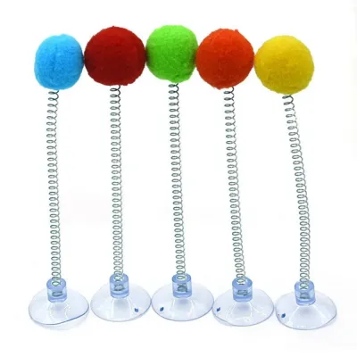 5 Pack Set Random Color Cat Teaser Spring Toy_1
