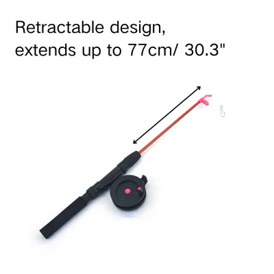 Flexible Interactive Pulley Telescopic Fishing Rod Cat Toy Teaser_8