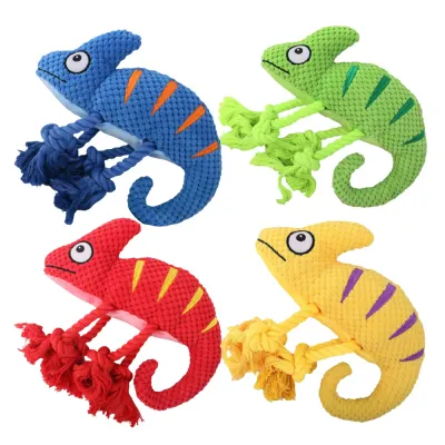 Chameleon Interactive Durable Squeaky Plush Dog Toy Chameleon Interactive Durable Squeaky Plush Dog Toy