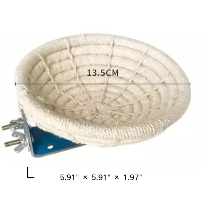 Handwoven Cotton-Linen Hanging Parrot Bed for Birds