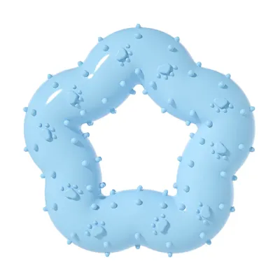 Flower-Shaped Durable TPR Dog Chew Toy with Chewing Protrusions_1 Flower-Shaped Durable TPR Dog Chew Toy with Chewing Protrusions_1