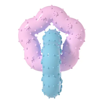Dual-ring interlocking Flower-Shaped Durable TPR Dog Chew Toy_2 Dual-ring interlocking Flower-Shaped Durable TPR Dog Chew Toy_2
