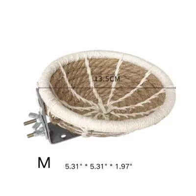 Handwoven Cotton-Linen Hanging Parrot Bed for Birds