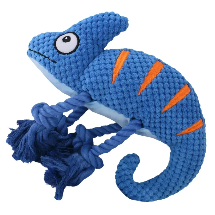 Chameleon Interactive Durable Squeaky Plush Dog Toy Chameleon Interactive Durable Squeaky Plush Dog Toy
