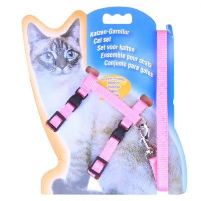 Adjustable Nylon Cat Harness and Leash Set – H-Style Escape-Proof Kitten Walking Strap Adjustable Nylon Cat Harness and Leash Set – H-Style Escape-Proof Kitten Walking Strap