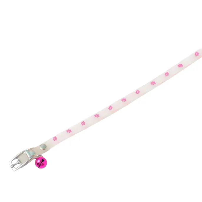 Adjustable Fashion Glowing Silicone Puppy Kitten Collar with Bell