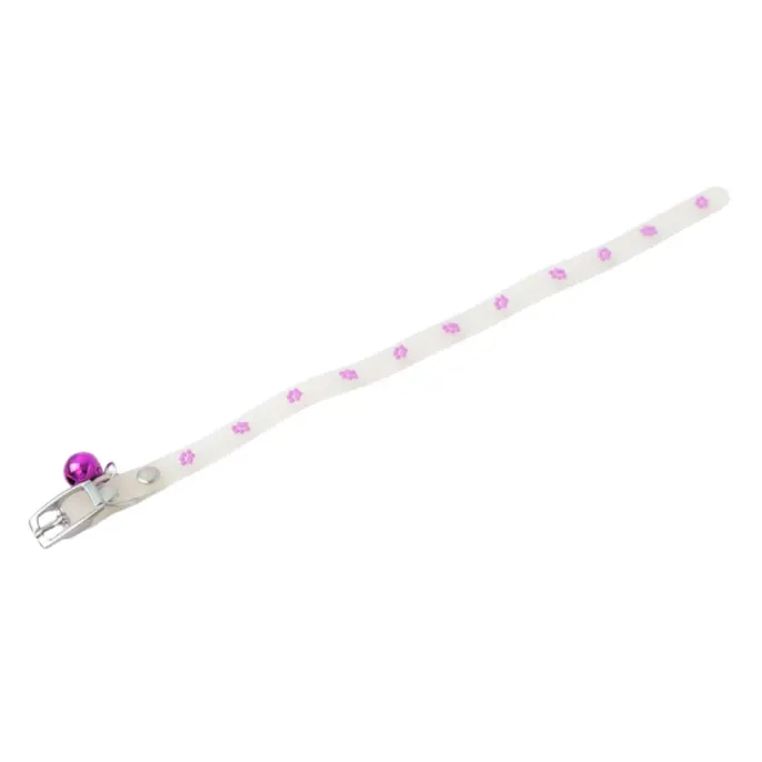 Adjustable Fashion Glowing Silicone Puppy Kitten Collar with Bell