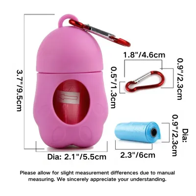 Paw-Shaped Dog Poop Bag Dispenser Size Paw-Shaped Dog Poop Bag Dispenser Size