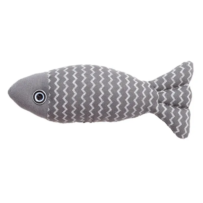 Colorful Interactive Squeaky Catnip Fish Shape Plush Cat Toy