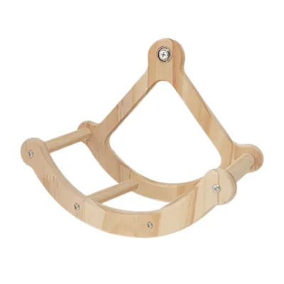 Swinging Pirate Ship Style Durable Wooden Bird Toy1 Swinging Pirate Ship Style Durable Wooden Bird Toy