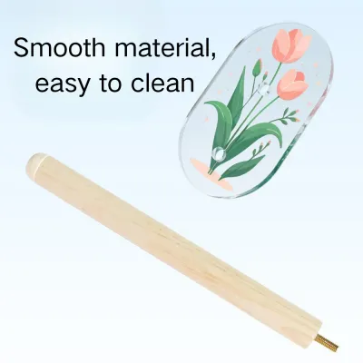 Pine Wood Easy to Clean Bird Perch with Acrylic Suction Cup