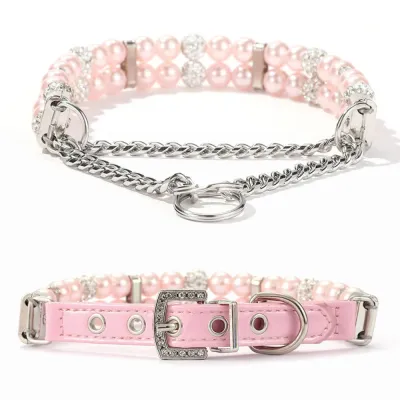 Adjustable Beautiful Pearl Puppy Kitten Collar16 Adjustable Beautiful Pearl Puppy Kitten Collar