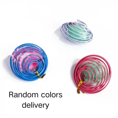 Random Colors Compressible Spring Cage Cute Plush Mouse Cat Toy Random Colors Compressible Spring Cage Cute Plush Mouse Cat Toy