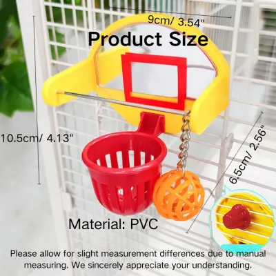 Hanging Funny Parrot Birds PVC Basketball Hoop Chew Toy Hanging Funny Parrot Birds PVC Basketball Hoop Chew Toy