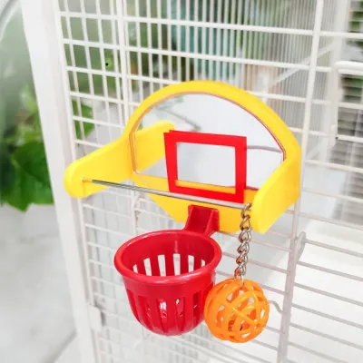 Hanging Funny Parrot Birds PVC Basketball Hoop Chew Toy3 Hanging Funny Parrot Birds PVC Basketball Hoop Chew Toy