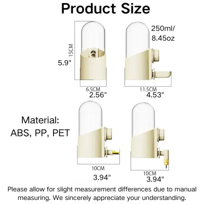 Detachable Hanging Portable Automatic bird water feeder Detachable Hanging Portable Automatic Bird Water Feeder