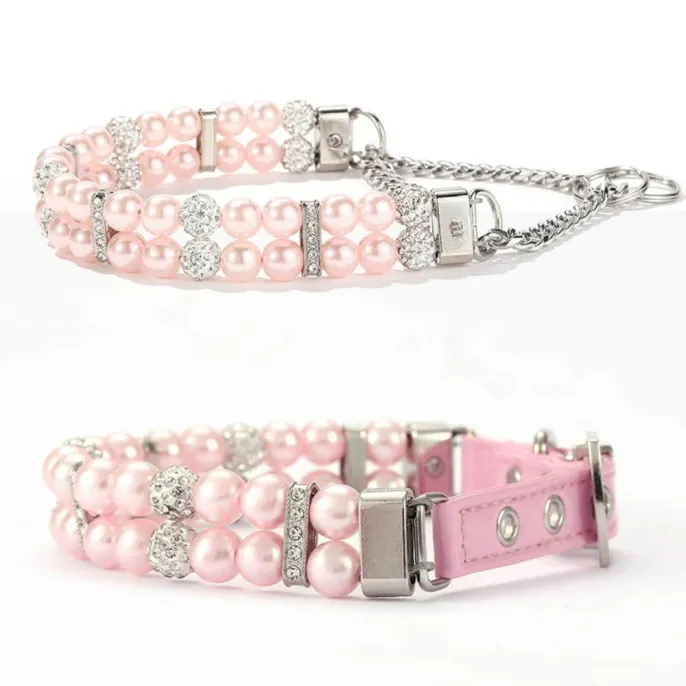 Adjustable Beautiful Pearl Puppy Kitten Collar15 Adjustable Beautiful Pearl Puppy Kitten Collar