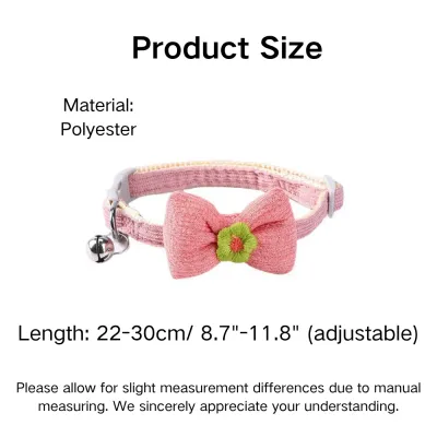 Adjustable Bow-Tie Style Polyester Puppy Kitten Collar