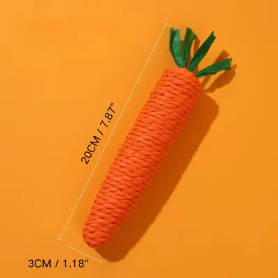 Handmade Plush Carrot Shaped Chew Toy for Cat Handmade Plush Carrot Shaped Chew Toy for Cat
