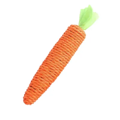Handmade Plush Carrot Shaped Chew Toy for Cat Handmade Plush Carrot Shaped Chew Toy for Cat