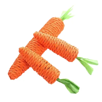 Handmade Plush Carrot Shaped Chew Toy for Cat Handmade Plush Carrot Shaped Chew Toy for Cat