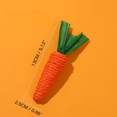 Handmade Plush Carrot Shaped Chew Toy for Cat Handmade Plush Carrot Shaped Chew Toy for Cat